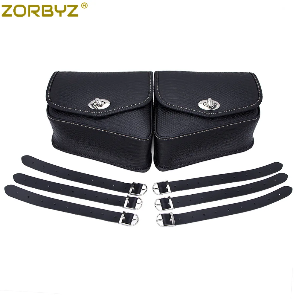 ZORBYZ мотоциклетная сумка из искусственной кожи крокодила для багажа Pannier Harley Honda