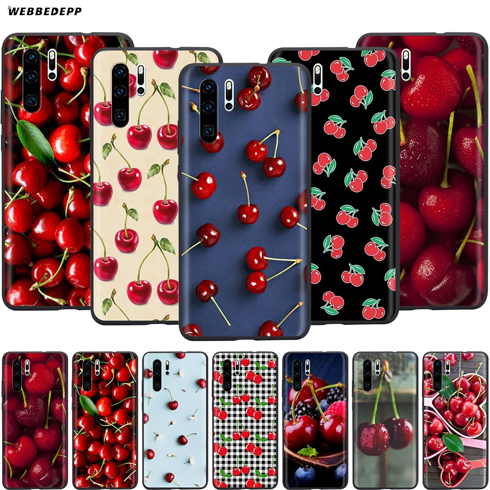 Webbedepp чехол с изображением вкусных фруктов и вишни для Huawei P8 P9 P10 P20 P30 Lite Pro P Smart Z 2019