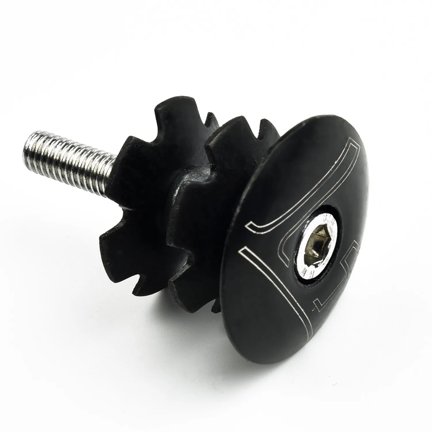 

31.5mm Cap Nut&Top Set 35mm Bicycle Bike Black For 1-1/8" Fork Front Headset Part Star Tube Durable Practical