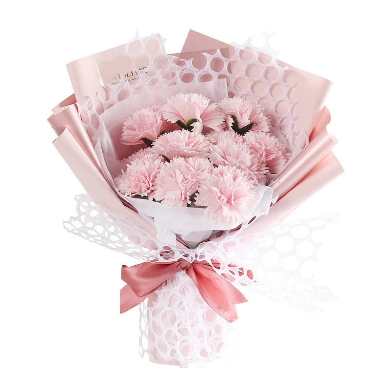 

Bunch of Soap Flowers with Delicate Wrap for Mom Artificial Flower Gifts with Visual Handheld Bag for Women JA55