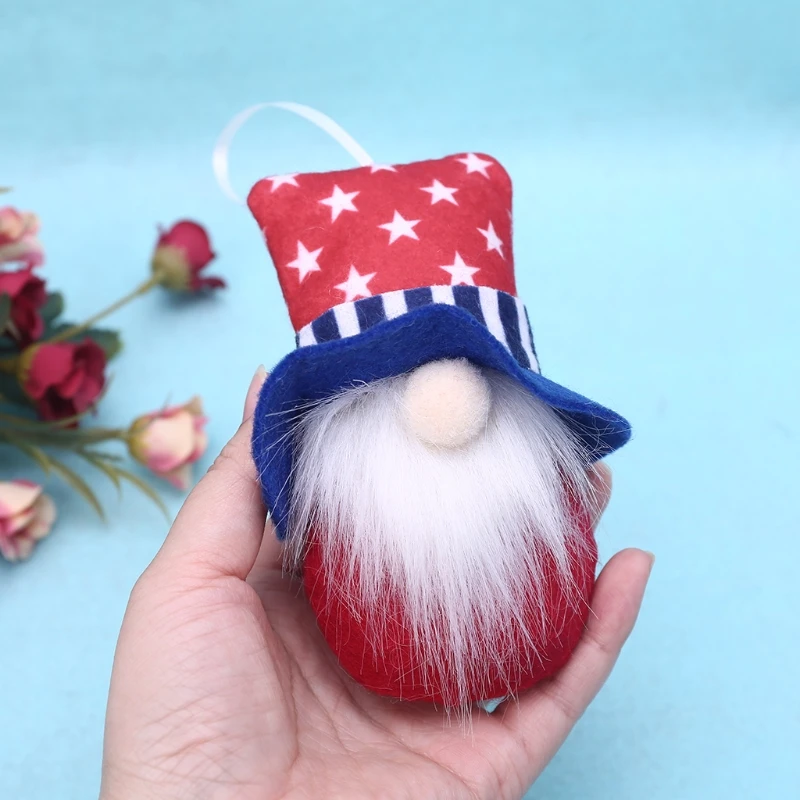 

4Pcs Patriotic Gnome Gifts Independence Day Gnomes,Veterans Day Home Pendants 95AA