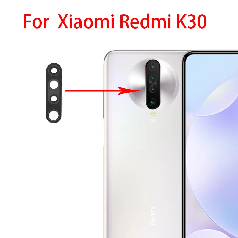 

New Camera Glass For Xiaomi Redmi K30 Rear Back Camera glass Lens With Glue Adhesive