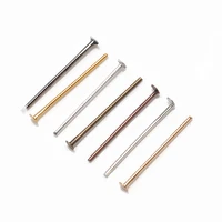 200 pcslot 16 20 24 30 40 45 50 mm flat head pins goldcopperrhodium diy jewelry making findings accessories supplies 2