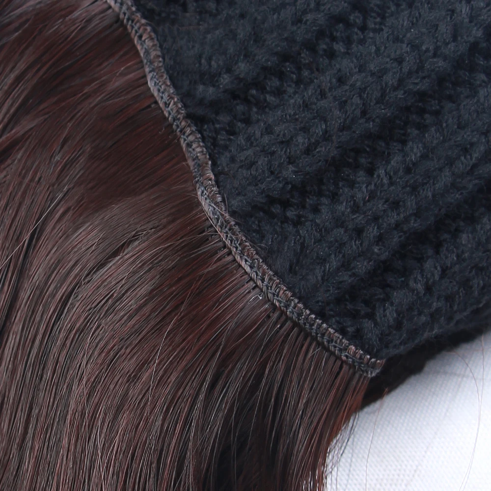 Синтетические кудрявые Вязаные Лыжные зимние шапки Современная королева 22 дюйма