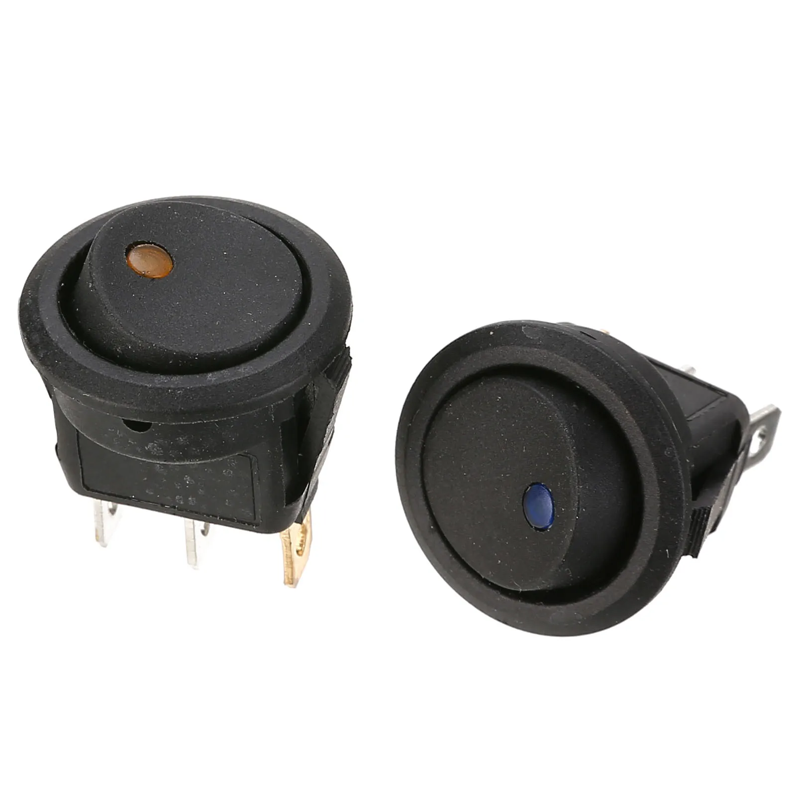 Mayitr 4 шт./компл. Светодиодный точечный светильник переключатель 12V Авто Лодка Круглый Рокер ON/OFF SPST переключатель, красный, зеленый, голубой, желтый