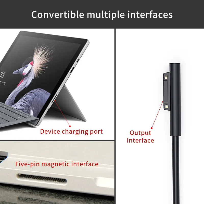 Адаптер питания Delippo для Microsoft Surface Book Pro 4 3 Model 1706 15V 4A 65W | Компьютеры и офис