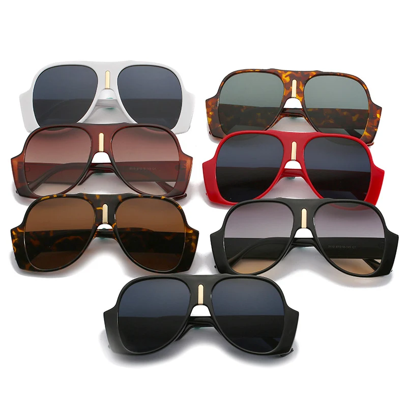 

Classic Oversized Goggles Sunglasses Women New Fashion Square Sun Glasses Men Vintage Big Shades Brand Designer Female Eyeglass