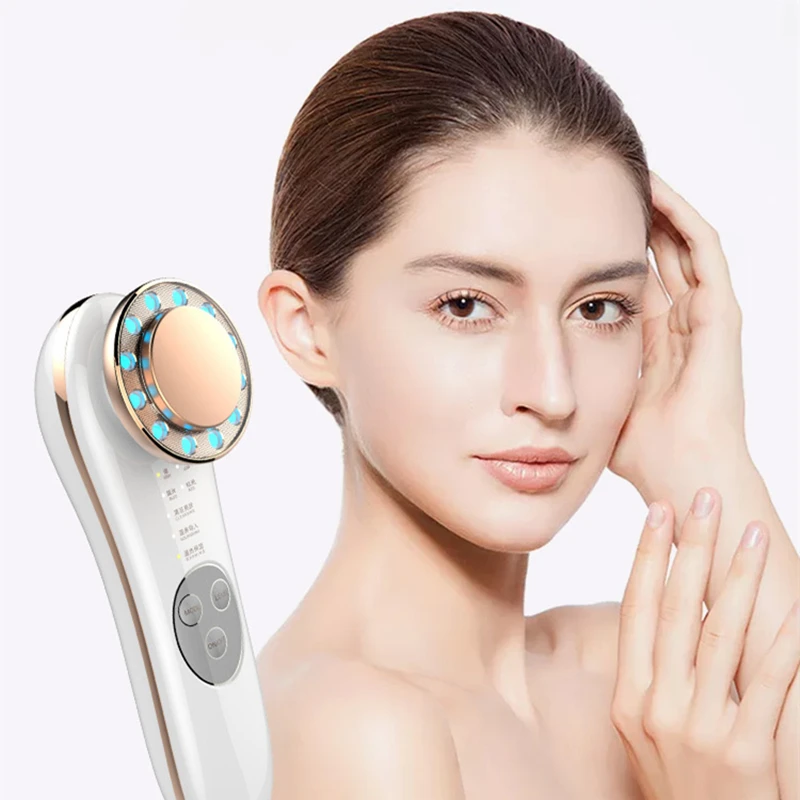 

Электрический массажер для лица DSMY, высокочастотный прибор для подтяжки и омоложения кожи с красным/синим светом, инструмент для ухода за лицом