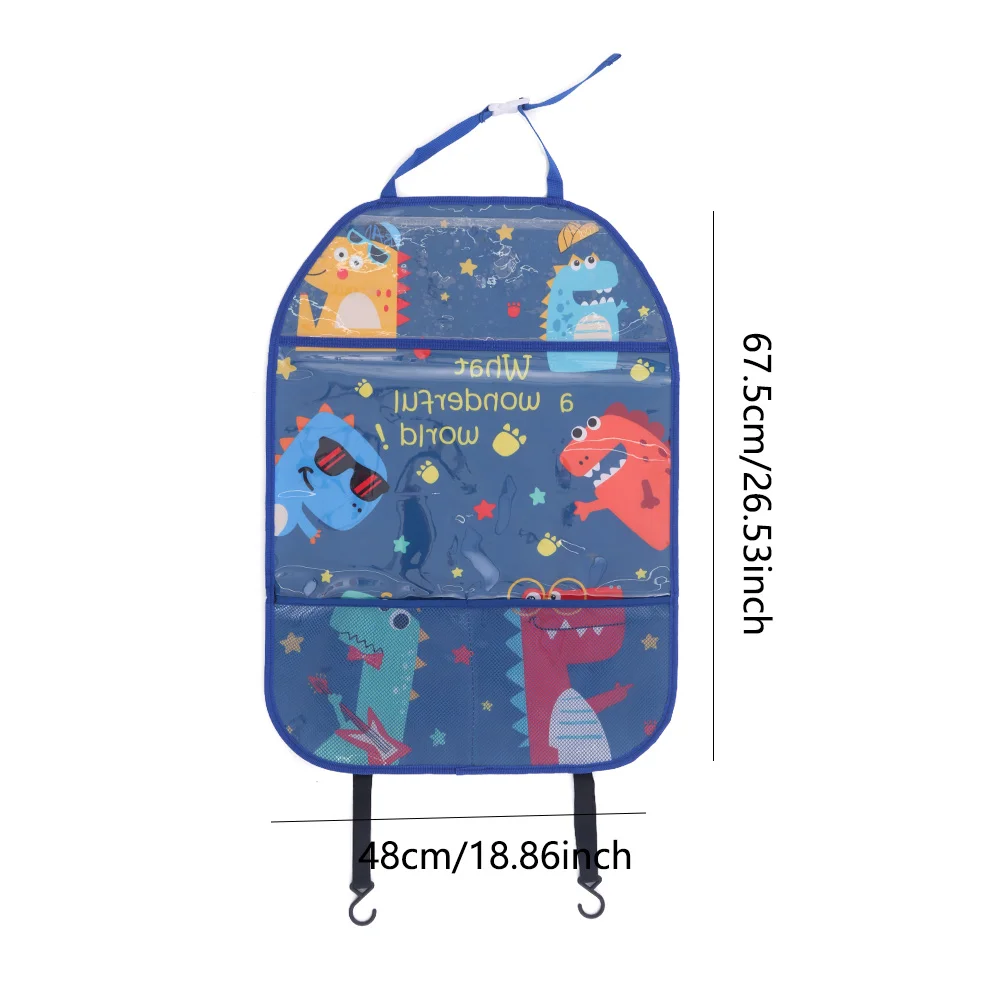 

Kid Waterproof Car Seat Back Protector Kids Back Protector Cover Car Organizer Tablet Stand Hanging Bag Storage Holder Kick Mats
