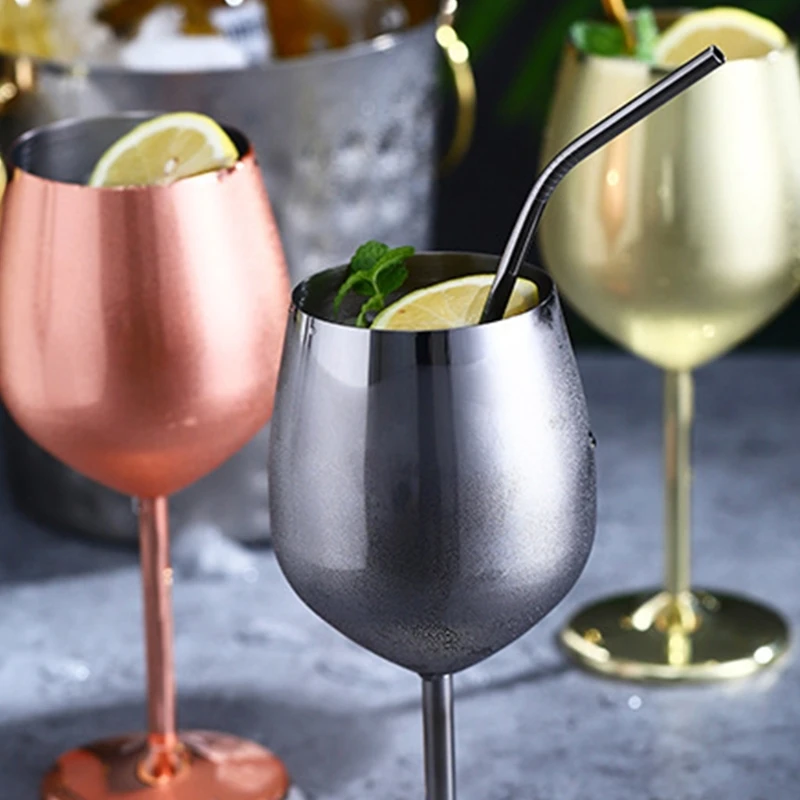 Бокал из нержавеющей стали для красного вина Металлический Стальной бокал