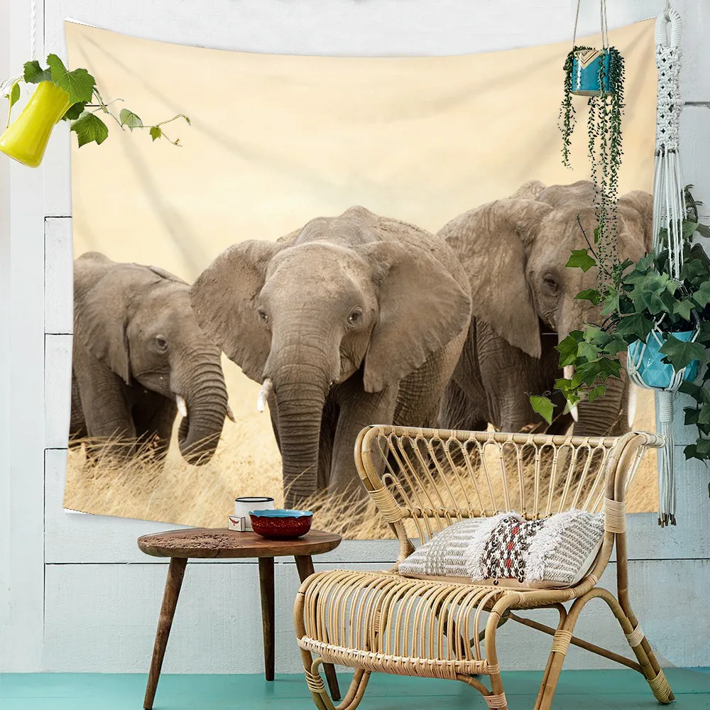 Гобелен с рисунком слона гобелен в богемном стиле со слоном индийское настенное