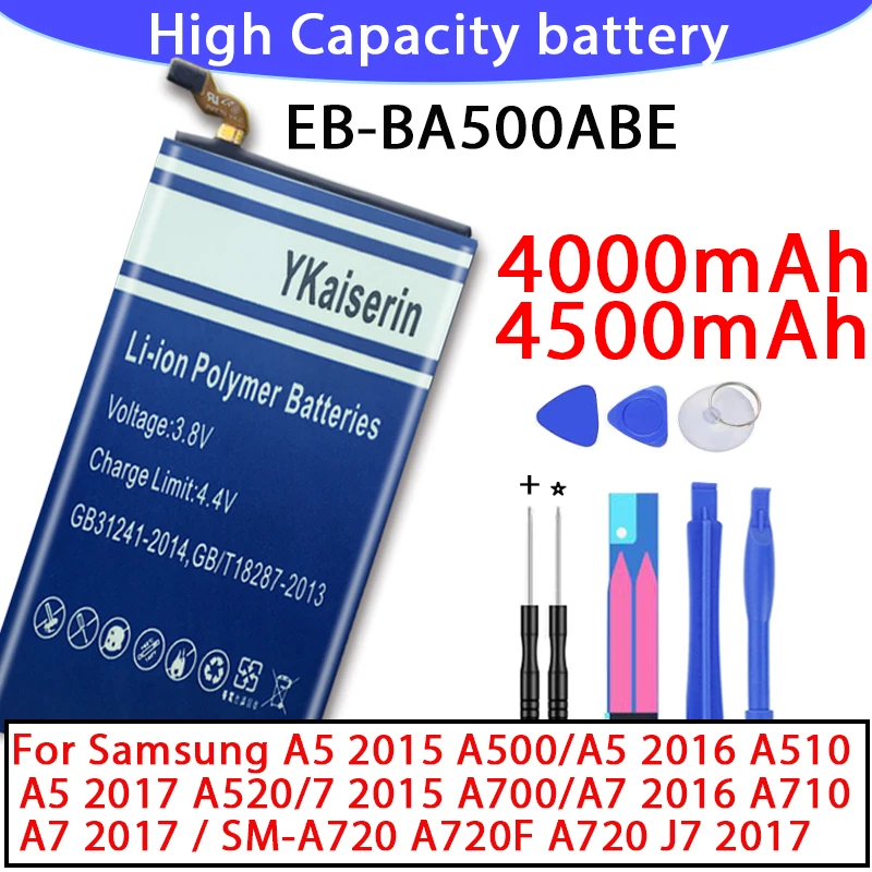 EB BA500ABE аккумулятор для Samsung Galaxy A5 A7 2015 2016 2017 A500 A5000 A510 SM A510F A710F A520 A5100 A700 A710 A720 J7
