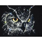 Алмазная 5D картина сделай сам из круглых страз, вышивка сияющая Сова, мозаика для вышивки крестиком, украшение для дома