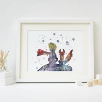home decoration hd prints painting the little prince watercolor pictures wall art modular canvas modern poster for living room