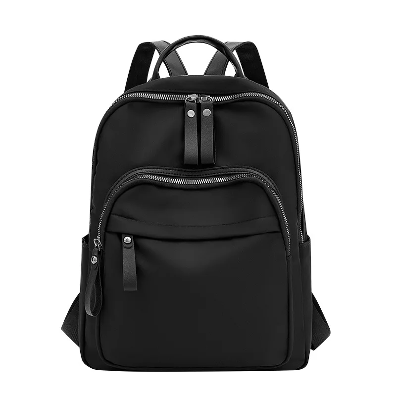 

Women Backpacks Fashionable Small Backpack for Girls Waterproof Nylon Korean Rucksack for Ladies Female Black Travel School Bag