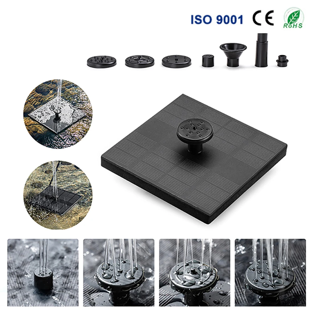 Солнечный насос для фонтанов плавающий водяной на солнечных батареях птиц в