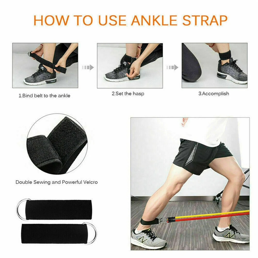 

Resistance Exercise Bands Set Fitness Bands with Door Anchor Handles for Muscle Training Shape Body Home Workouts