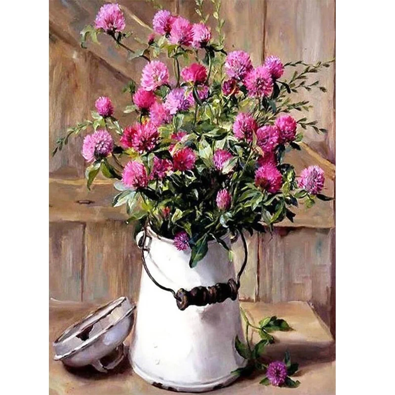

Paint By Numbers Flower Daisy DIY Drawing Canvas Handpainted Pictures By Number Flower Home Decoration