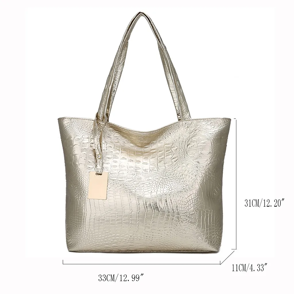

Women Ladies Fashion Bags Alligator Solid Large Capacity Bags for women Shoulder Tote Handbag Bags