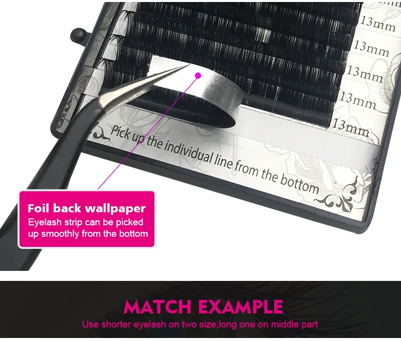 

MENGBIO classic mink eyelashes russian volume eyelash extensions Handmade False individual eyelash 6cases/lot Single Size