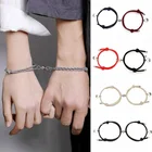 2 шт. пара магнит притягивает каждого Другое творческая личность, Парные браслеты Для мужчин и Для женщин Для мужчин Девушки Шарм браслет ювелирные изделия подарок