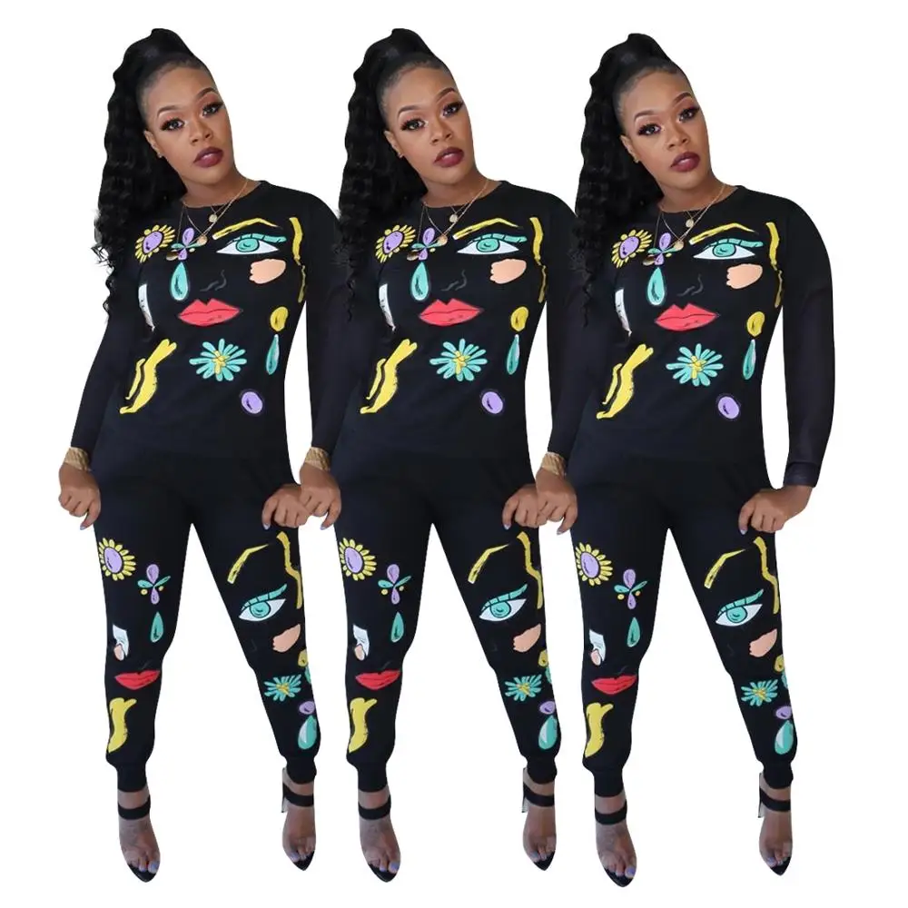 Европа и США хит сезона женские позиционирования печати футболка с длинными