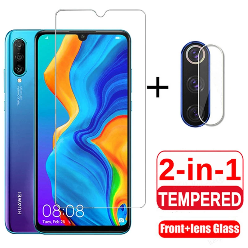 2 в 1 Защитное стекло для Huawei P40 P30 P20 pro защита экрана камеры закаленное lite легкая