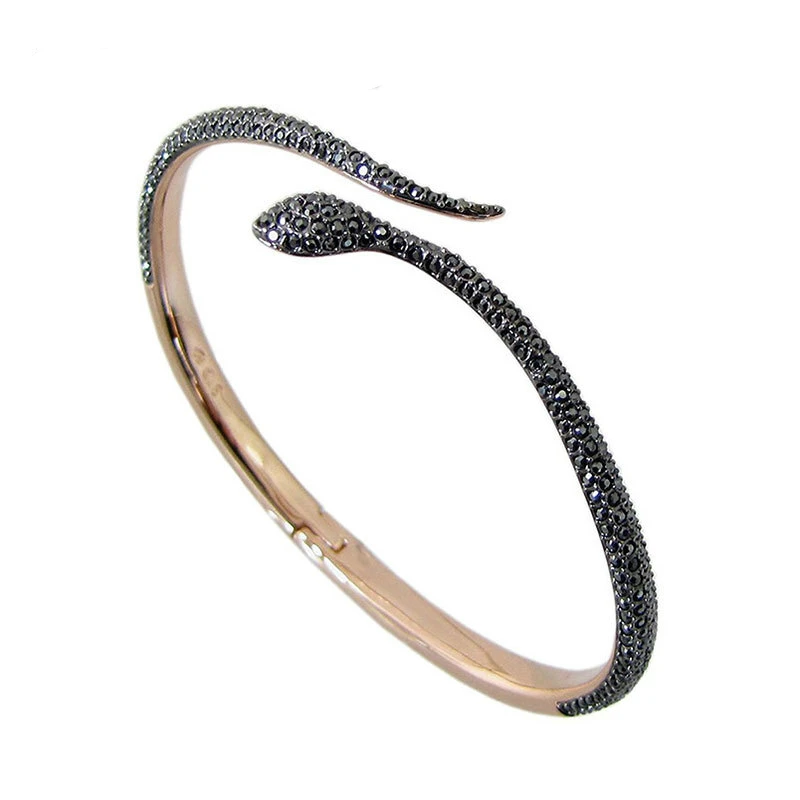 

High Quality Jewelry Women Men, Snake Shaped Chain Hand Black Bracelet Elegant Birthday Gift