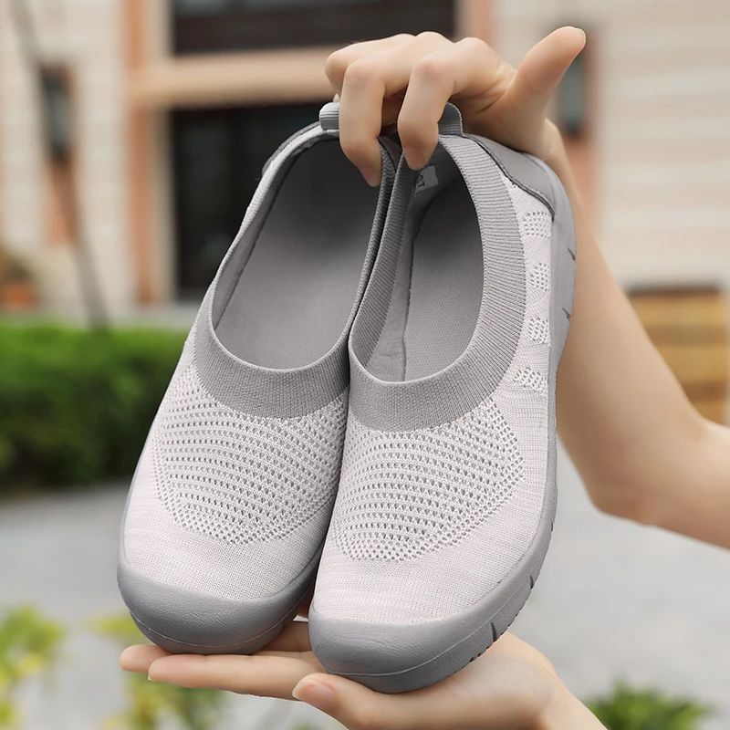 Women Shoes Women's Breathable Mesh Sneakers Shoes Ballet Flats Ladies Slip on Flats Loafers Shoes Plus Size 35-42