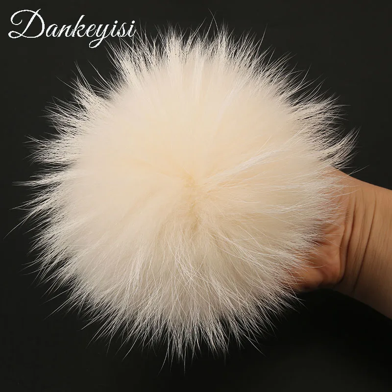 

DANKEYISI Real Fur Pompoms Fur Raccoon Pom DIY Raccoon Fur Pom Poms Natural Mink Fur Pompon For Hats Bags Shoes Accessories