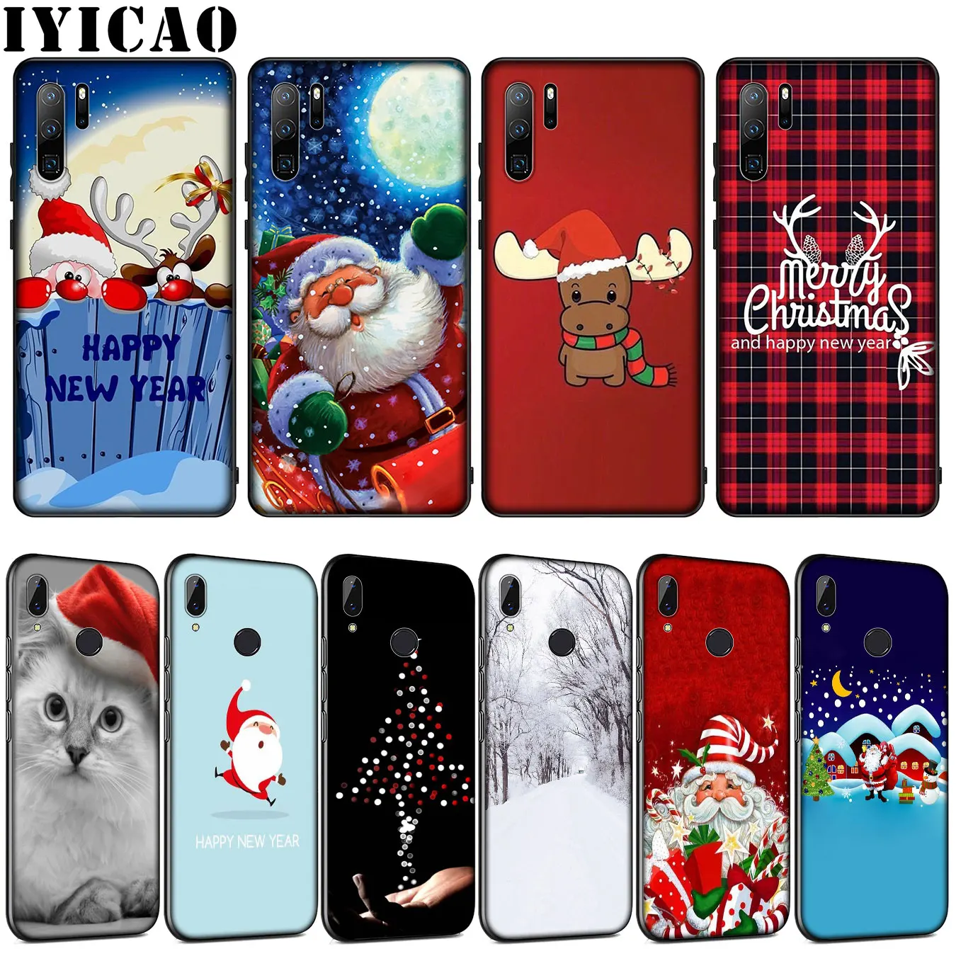 Счастливого Рождества мягкий силиконовый чехол для Huawei P30 P20 Pro P10 P9 Lite Mini 2017 2016 P Smart