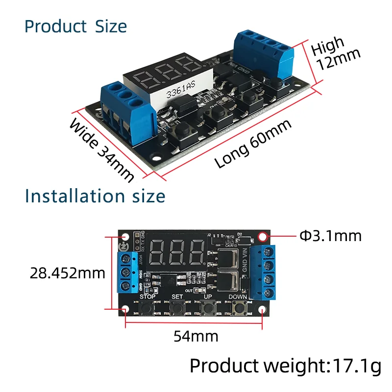 Постоянный ток 5-30V MOS модуль реле задержки таймера Управление цикл запуска