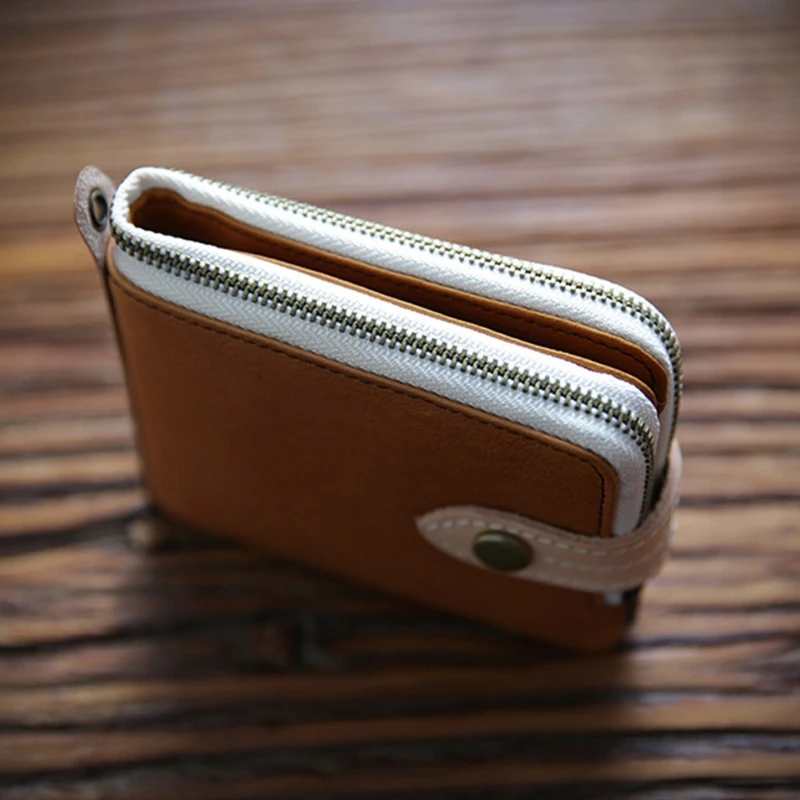 

Men Leather Short wallet Bag ID Credit Card Holder Vintage Bifold Pocket Change Coin Business Purse bag