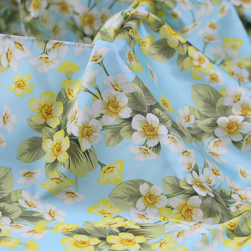 19 мм стрейч атласная шелковая ткань метр 108 см цифровая струйная платье рубашка