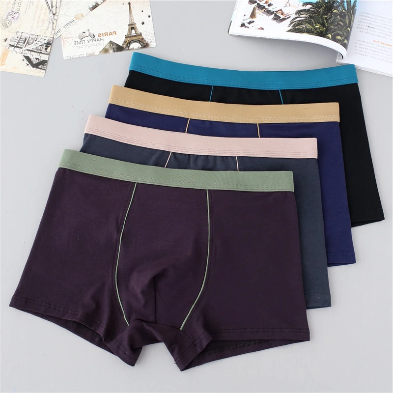 

Boxer Mens Underwear Men Cotton Soft Underpants Male Pure Color Panties Boxer Shorts Cotton Cuecas Soild Mens Panties