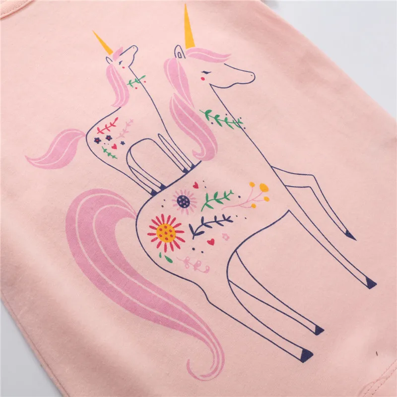 

Jumping Meters Summer Girls Animals Print Clothing Baby T shirts Cotton Birds Print Hot Selling Toddler Tees Tops