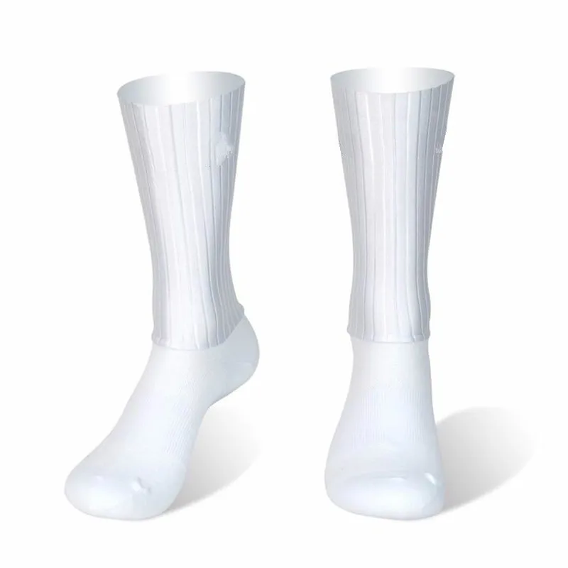 

Anti Slip Silicone Summer Aero Socks Whiteline Cycling Socks Men Bicycle Sport Running Bike Socks Calcetines Ciclismo