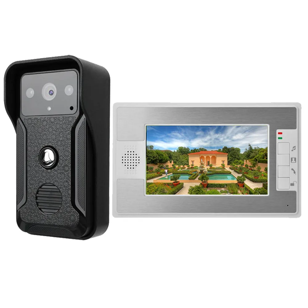 SY812QA11 Визуальный домофон 7 ''TFT lcd проводной видео домофон система внутренний монитор 700TVL Открытый ИК камера Поддержка разблокировки - Цвет: SY812QA11