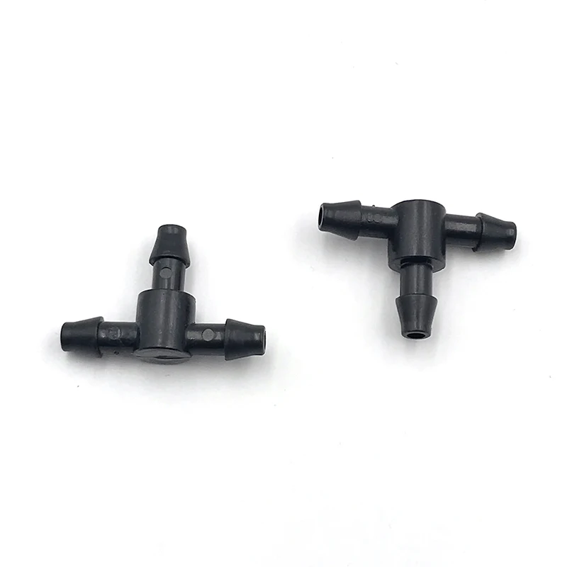 1/4 'Садовый шланг спринклер Т образный три отверстия микро капельного орошения