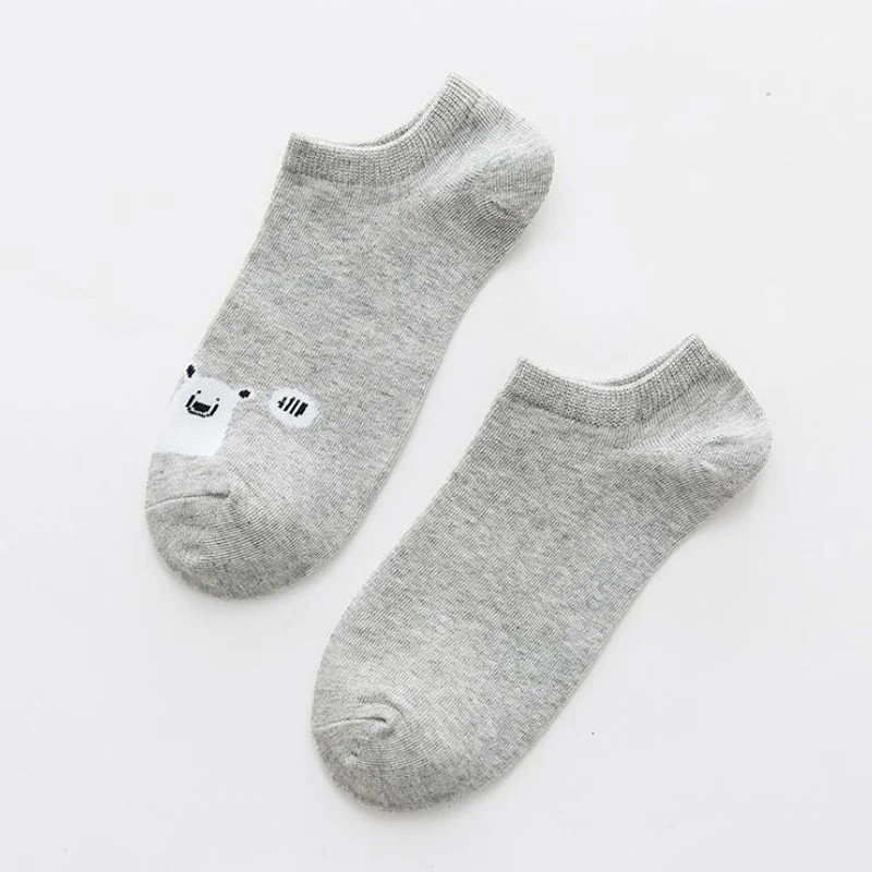 5 пар однотонных носков женские короткие носки невидимые хлопковые весенне