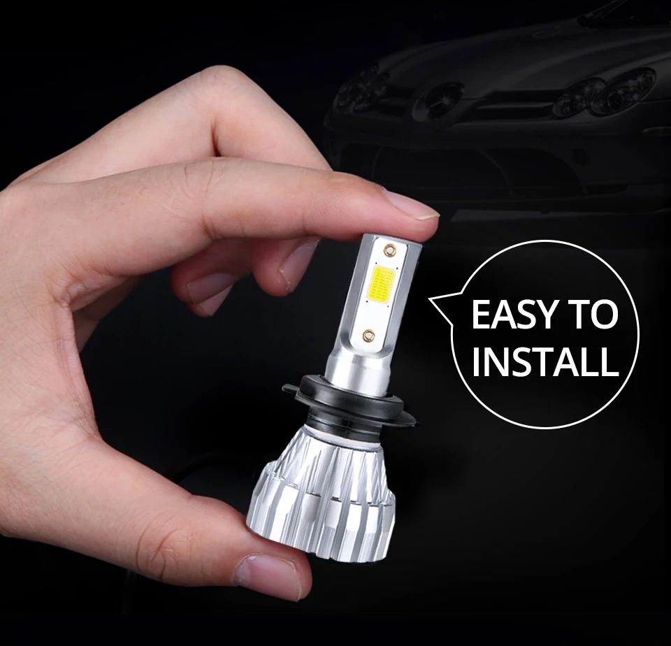 H4 Светодиодные Автомобильные фары H7 Led H4 Led H1 H11 HB3 9005 5000lm 6500K 12V 24V авто фары противотуманная фара COB автомобильный круглые светодиодные лампы для авто