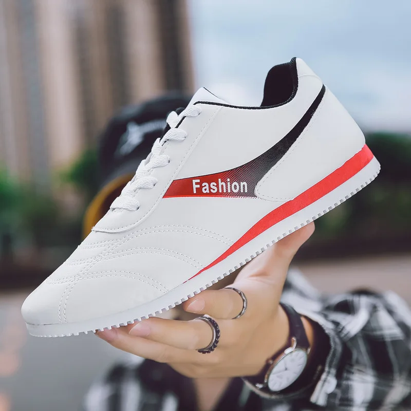 

Men's PU Leather Casual Shoes for Man Outdoor Breathable Sneakers Male Fashion Loafers Walking Footwear Tenis Feminino NanX148