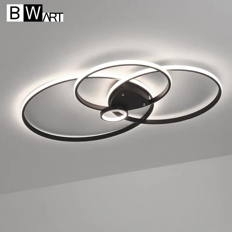 Современная светодиодная люстра bборота потолочная лампа с регулируемой