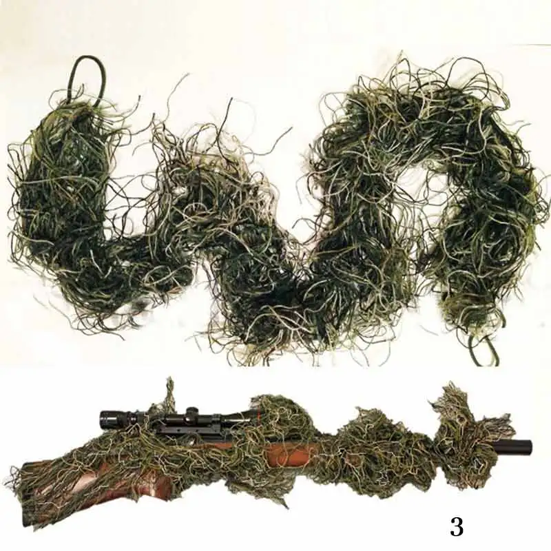 Camo Камуфляж лес Охота Ghillie костюм камуфляж 3D винтовка пистолет обёрточная бумага чехол использовать эластичный ремень для снайперской охоты пейнтбольной игры - Цвет: Camo