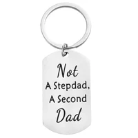 step dad keychain fathers day gifts step dad gifts from stepdaughter son kids not a stepdad a second dad keychain gifts