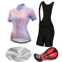 summer cycling clothing women bib gel shorts 2022 sport bicycle jersey set mtb dress female bike clothes skinsuit suit kit wear