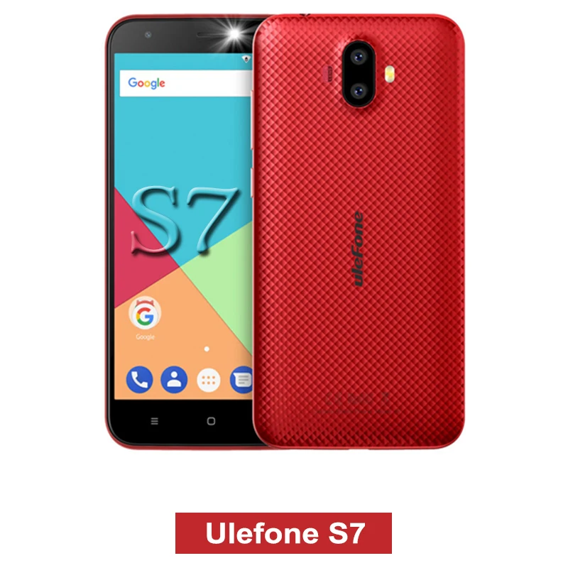 S7 red Ulefone S7 5,0 дюймов HD 3g WCDMA смартфон Двойная камера заднего вида MTK6580 четырехъядерный процессор три слота 8 Гб rom Android 7,0 мобильный телефон - Цвет: S7 red