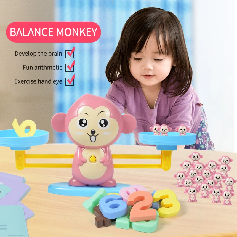 Балансирующая игрушка настольная игра игрушки обезьяны цифровые весы для