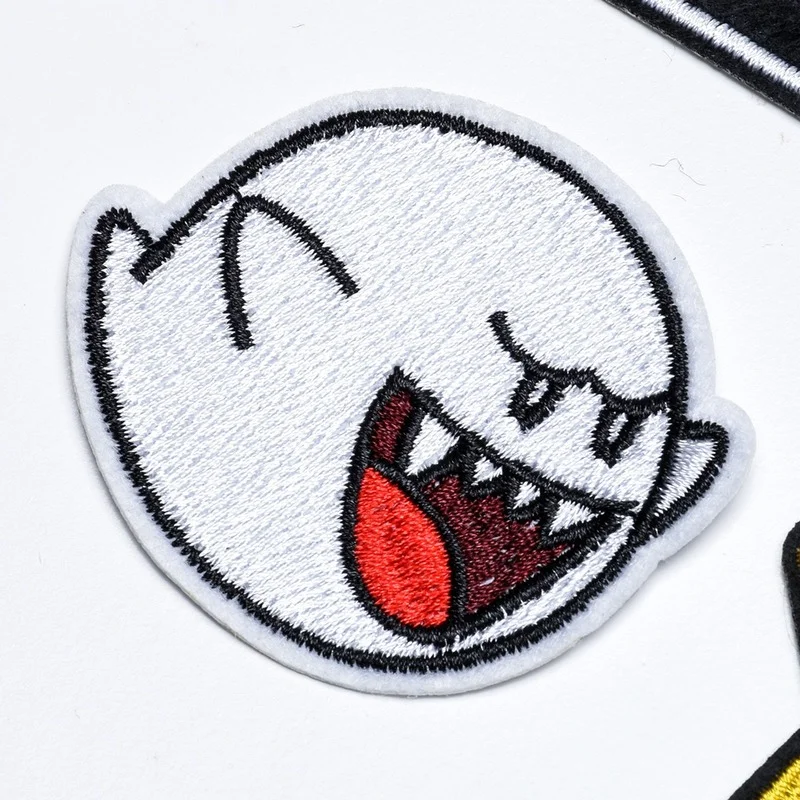 Pegatinas de tela de dibujos animados de Super MARIO Bros, adhesivos para ropa, parches decorativos, se pueden coser y planchar, 1 Uds.-3
