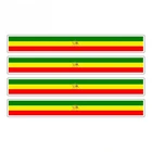 4 X автомобиль полоса Мотогонки флаг наклейка Эфиопия раста наклейки на автомобиль бампер наклейка велосипед мото винил, 13 см * 2 см